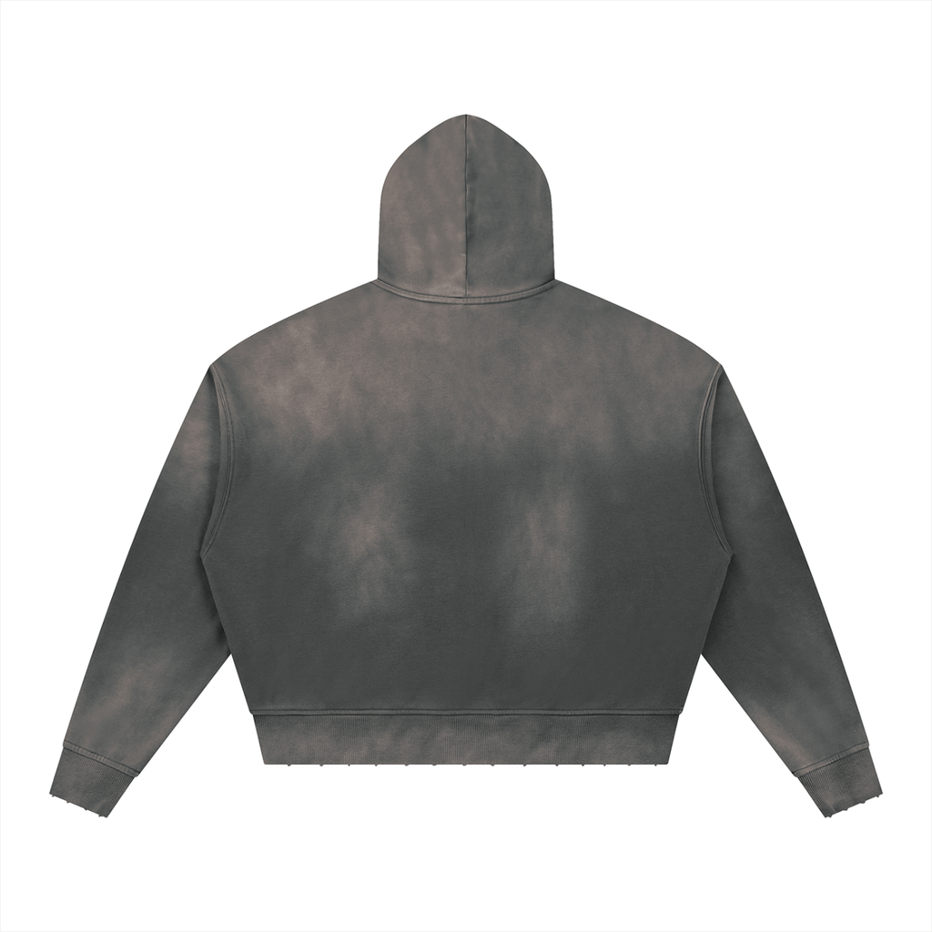 BenjyDe Sunfade Distressed Boxy Hoodie