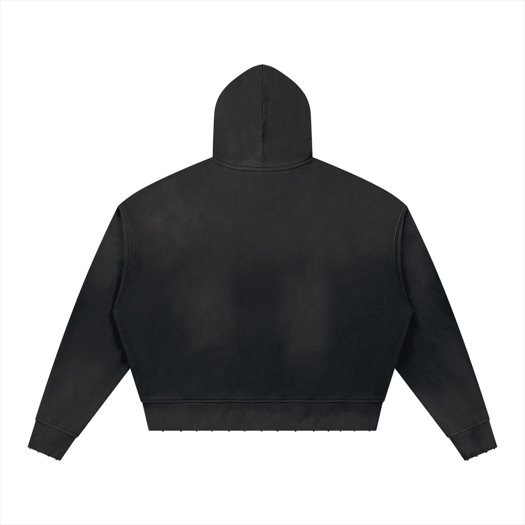 BenjyDe Sunfade Distressed Boxy Hoodie