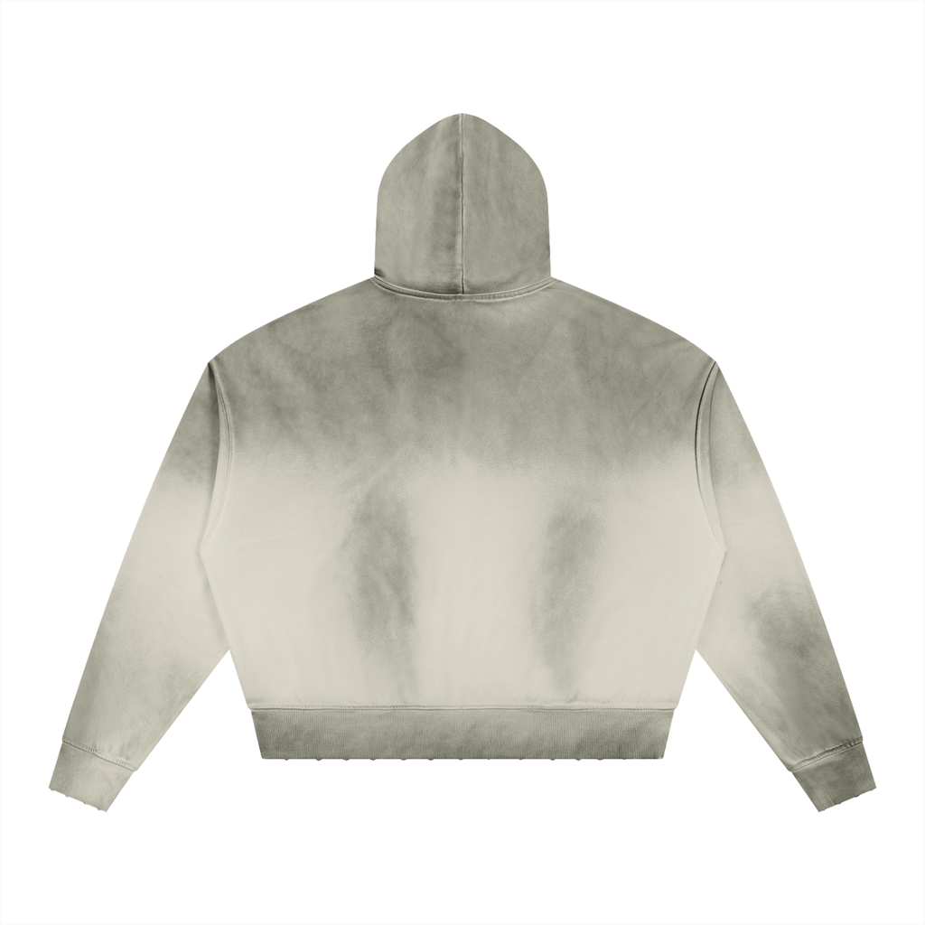 BenjyDe Sunfade Distressed Boxy Hoodie