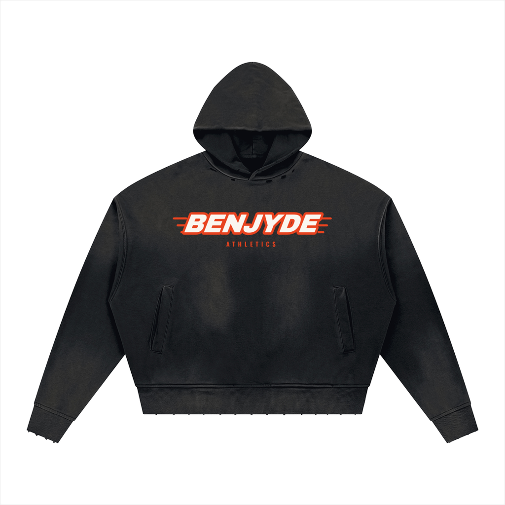 BenjyDe Sunfade Distressed Boxy Hoodie
