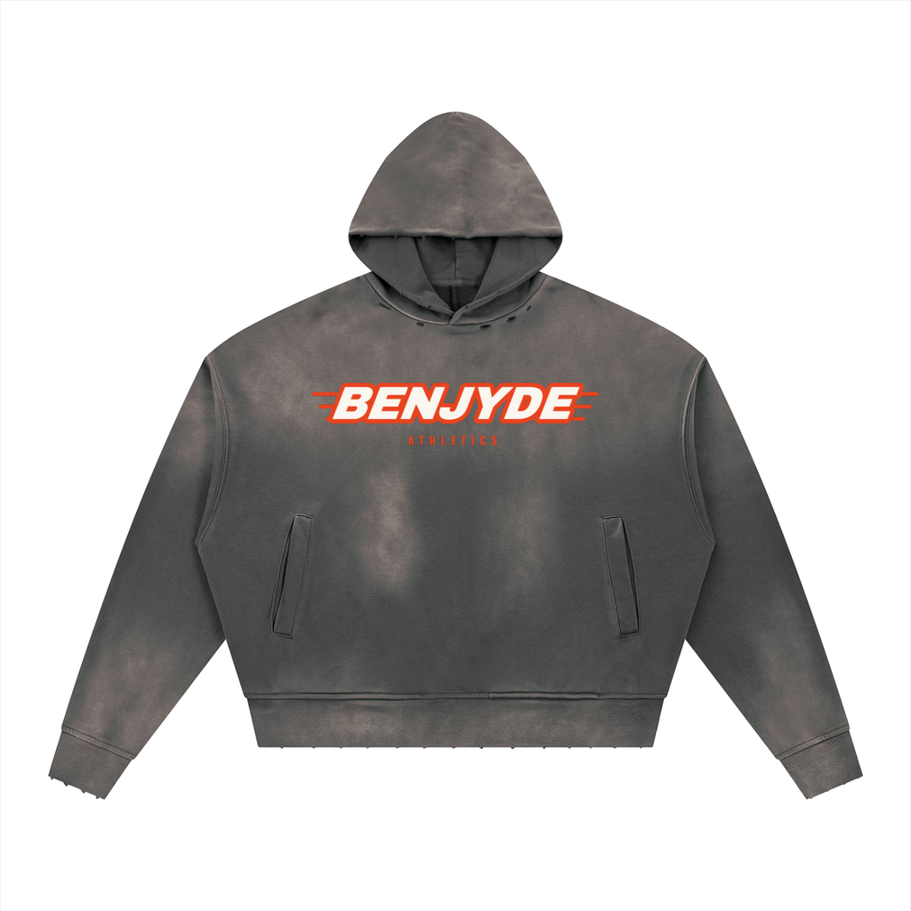 BenjyDe Sunfade Distressed Boxy Hoodie